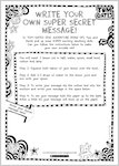 Tom Gates: Epic Adventure (Kind Of) - write your own secret message (1 page)