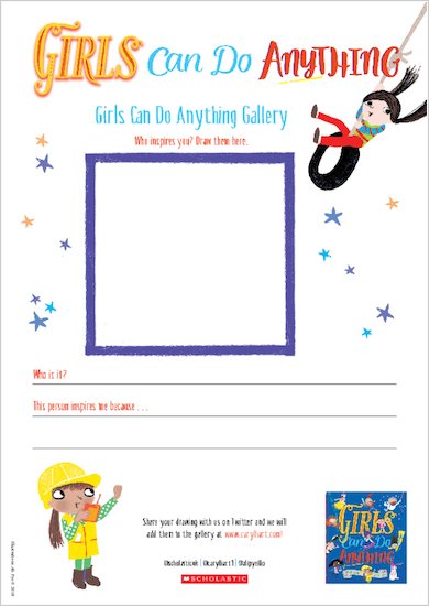 Girls Can Do Anything Drawing Activity