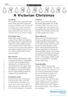 A Victorian Christmas – fact sheet