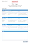 Observation and assessment chart for 'Sky high' activities (3 pages)