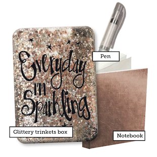 Everyday I'm Sparkling Glitter Stationery Box