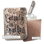 Image of Everyday I'm Sparkling Glitter Stationery Box