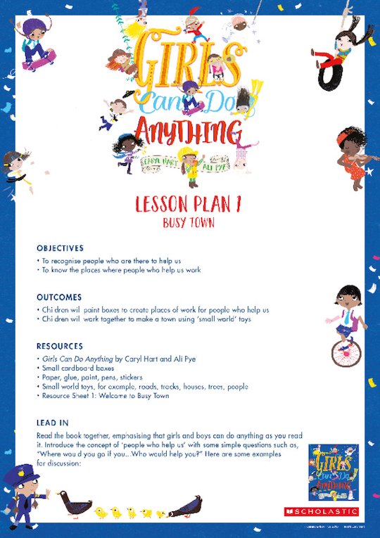 Girls Can Do Anything! Activity Pack - Early Years
