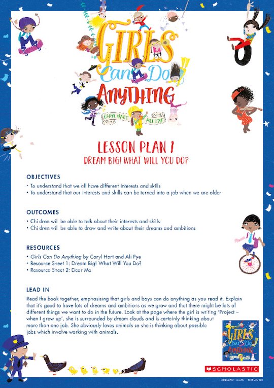 Girls Can Do Anything! Activity Pack - KS1 