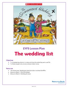 The Scarecrows’ Wedding – The wedding list activity pack – EYFS