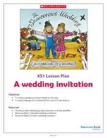 The Scarecrows’ Wedding – A wedding invitation activity pack – KS1