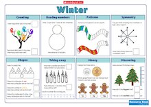Winter Maths Activity Mat