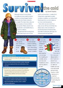Survival in the cold – information text