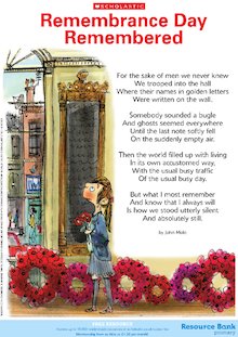 ‘Remembrance Day Remembered’ poem by John Mole