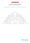 Make a symmetrical rangoli pattern