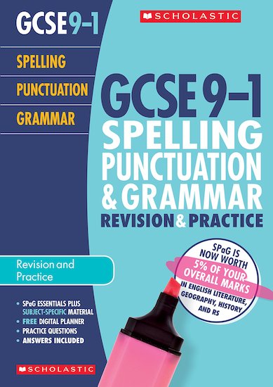 GCSE Grades 9-1: Spelling, Punctuation and Grammar Revision and Exam Practice Book All Boards x 10