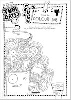Tom Gates What Monster? Colour in activity sheet