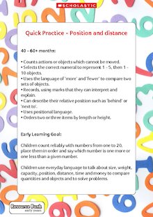 Quick Practice Maths – Position and Distance