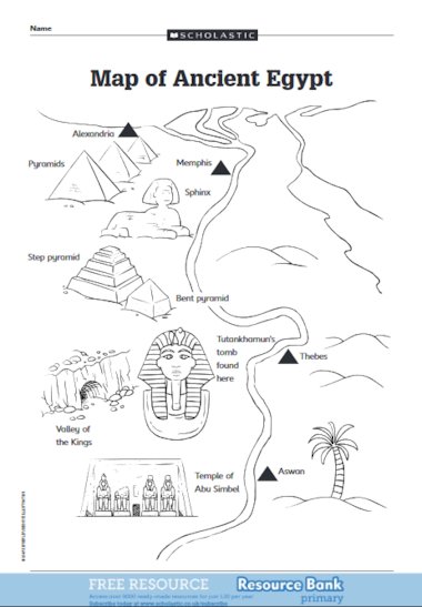 Map Of Ancient Egypt FREE Primary KS2 Teaching Resource Scholastic   Jet0905 Pb 1a 454555 