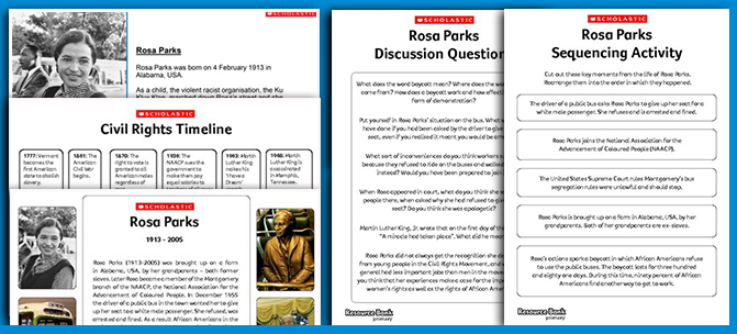 rosa parks ks1 planning