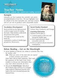 Leonardo da  Vinci: Teacher's notes and 3 fact files