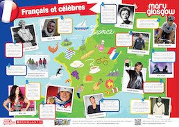 French Poster: Famous Faces from France