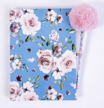Flower Journal with Pom Pom Pen