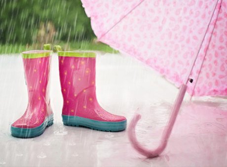 Wellies and an umbrella 