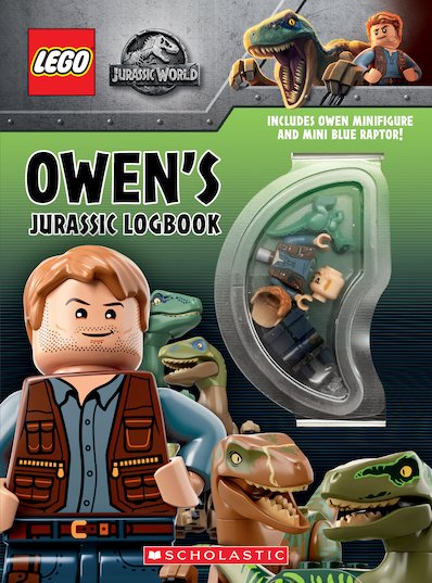 Owen's Jurassic Logbook (wth Owen minifigure and mini Blue Raptor)