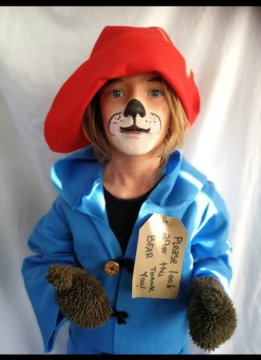 Paddington Bear Kids Fancy Dress Book Day Animal Character Boys Girls Costume 