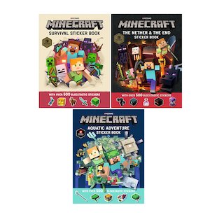 Minecraft Sticker Activity Pack x 3 - Scholastic Kids' Club