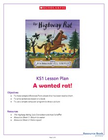 The Highway Rat lesson plan pack – A wanted rat!