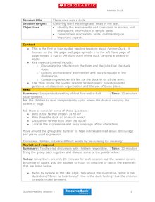 Farmer Duck – Four Guided Reading Plans (13 pages)