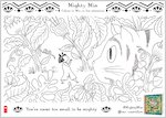 Mighty Min Colouring Activity 2 - Garden (1 page)