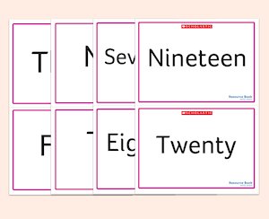 Number words cards Number words cards
