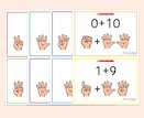 Number bonds with counting fingers cards