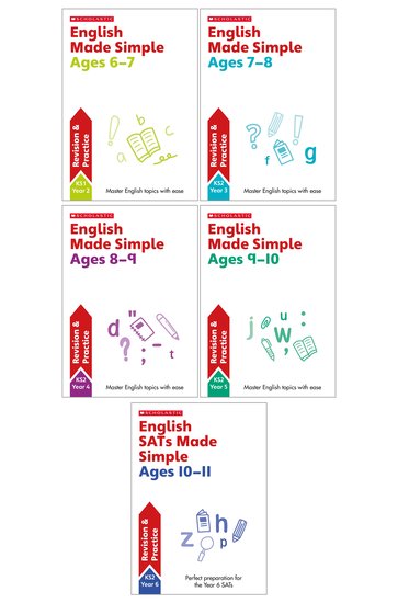 SATs Made Simple: English Pack (Ages 6-11) x 5