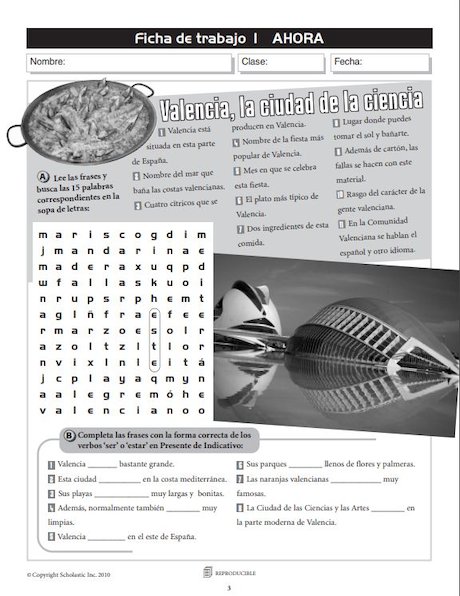 Valencia worksheet screenshot Valencia worksheet screenshot