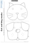 Cat and dog masks (1 page)