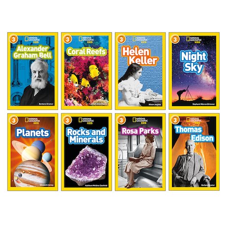 National Geographic Readers Level 3 Pack x 8 (Book Bands Purple and Gold)