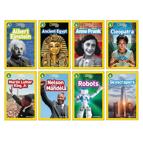 National Geographic Readers Level 4 Pack x 8 (Book Bands White and Lime)
