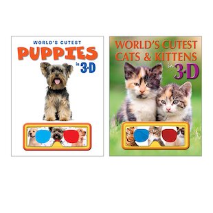 World's Cutest Puppies and Kittens in 3D Pair