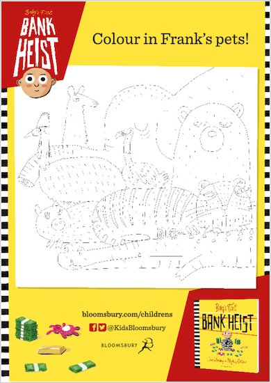 Baby's First Bank Heist - Colouring activity