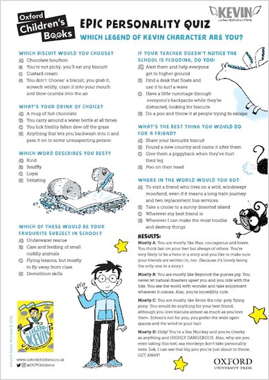 The Legend of Kevin - Epic personality quiz