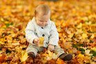 Baby in the autumn 