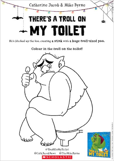 There's a Troll on my Toilet - Colouring Activity