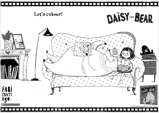 Daisy and Bear activity sheet - colour in