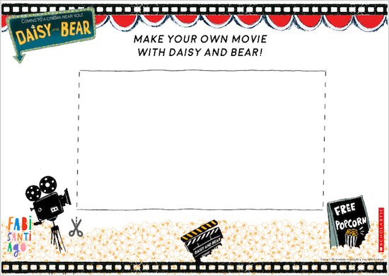 Daisy and Bear activity sheet - make your own movie