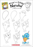 Grumpycorn activity sheet - how to draw Narwhal