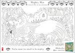 Mighty Min activity sheet - colour in Min and Owl (1 page)