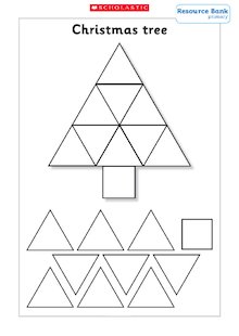 Christmas tree shapes template