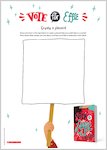 Vote for Effie placard design activity sheet (1 page)