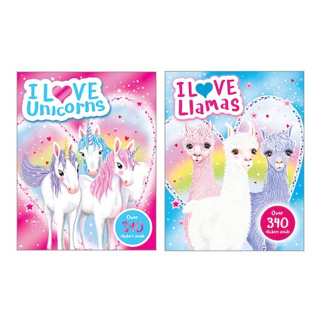 I Love Llamas and Unicorns Activity Pair