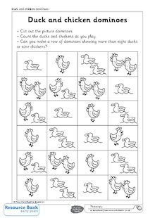 Duck and chicken dominoes