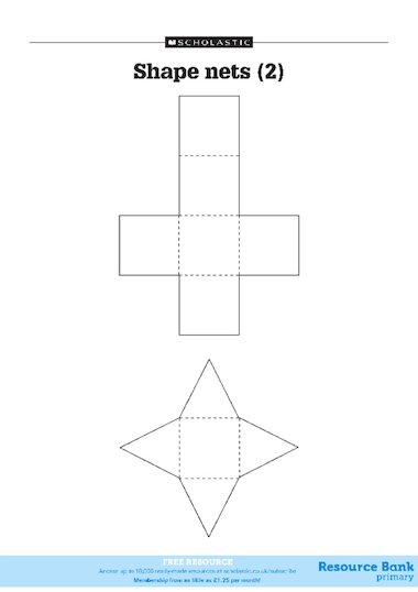 3D Shape Nets and Activity Worksheets - Free Resources